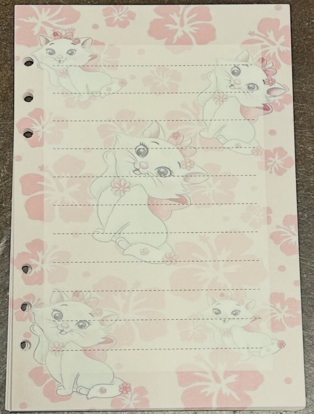Marie Cat Size A5 Refill Stationery Paper (50 Sheets)
